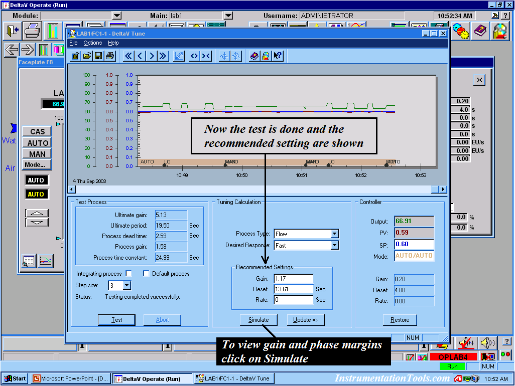 How to tune a loop in DeltaV system