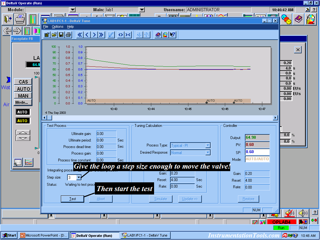 How to tune a loop in DeltaV system