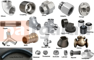 Various types of fittings for plumbing industries