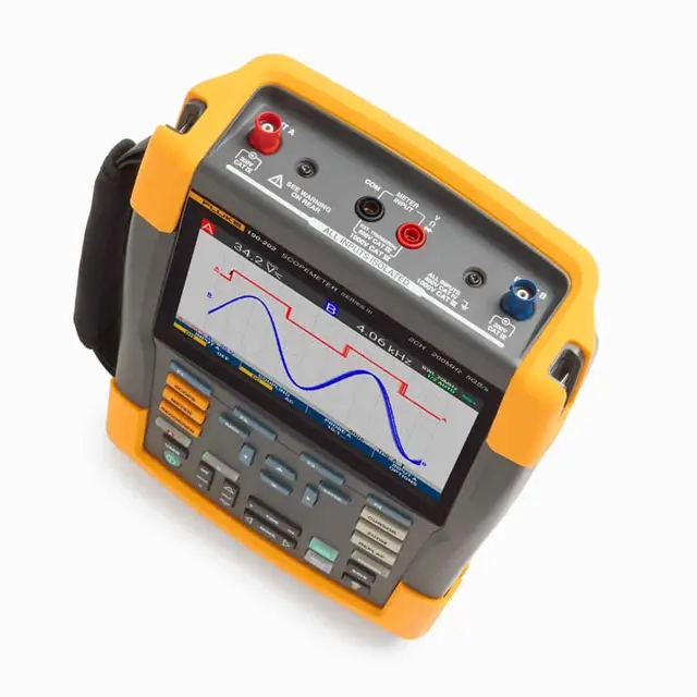 Fluke 190-202-III Scopemeter Portable Oscilloscope, 2 Channel, 200MHz