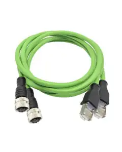 Trend Networks R151059 2x RJ45 to M12 X-coded 1m Adapter Cable
