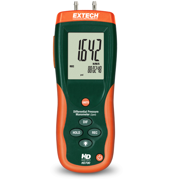 Extech HD700 Differential Pressure Manometer (2psi) 55.40inH2O
