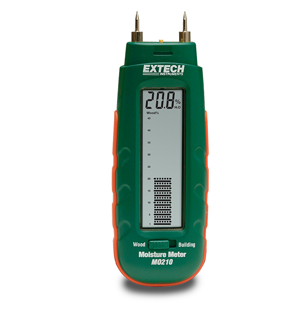 Extech MO210 Pocket Moisture Meter 2-in-1 Digital LCD Readout and Analog Bargraph