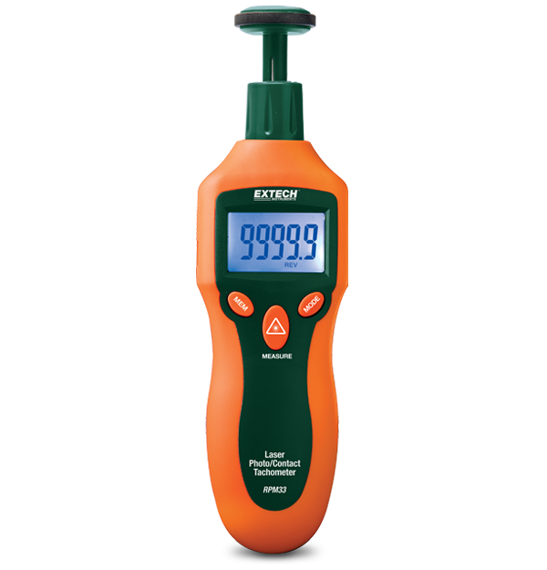 Extech RPM33 Mini Combination Contact/Laser Photo Tachometer