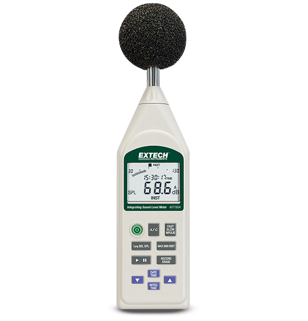 Extech 407780A Integrating Sound Level Meter with USB Leq and SEL measurements