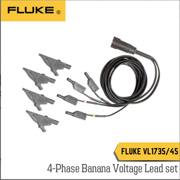 Fluke VL1735/45 4-Phase Banana Plug Voltage Lead Set